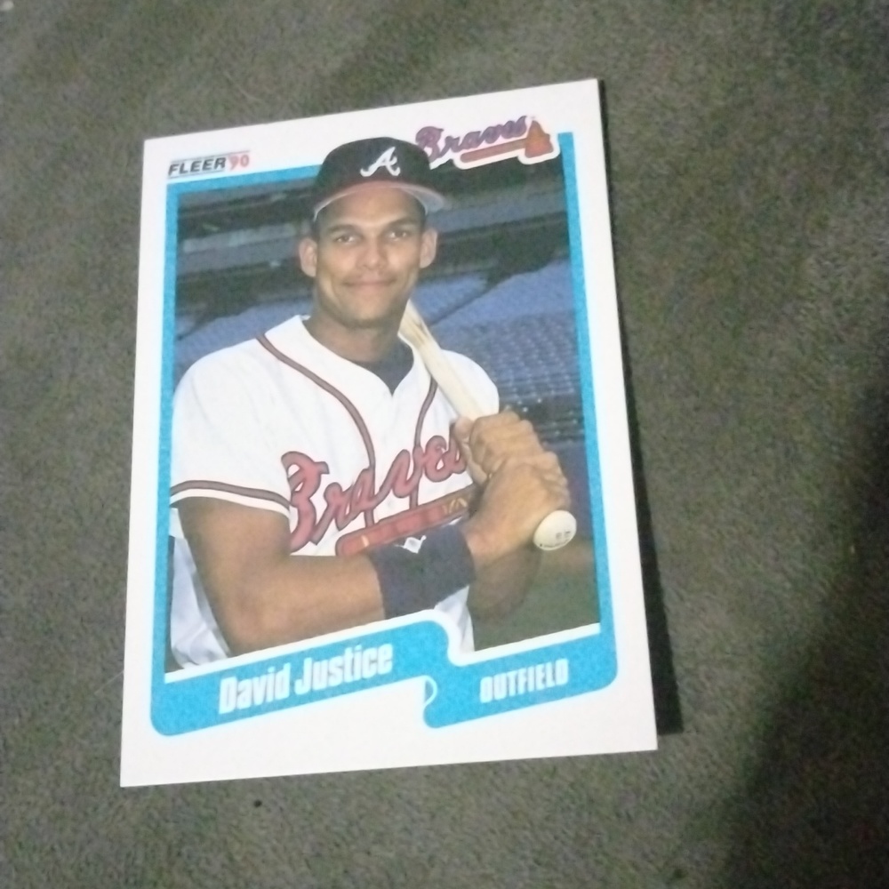 Mint condition Dave justice fleer 1990 rookie !!!